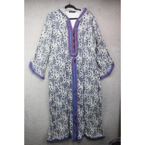 Maryah Long Hooded Maxi Kaftan Dress-Size Large